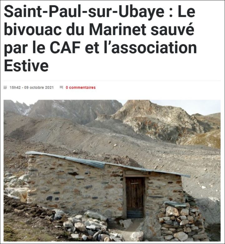 Refuge-bivouac de Marinet