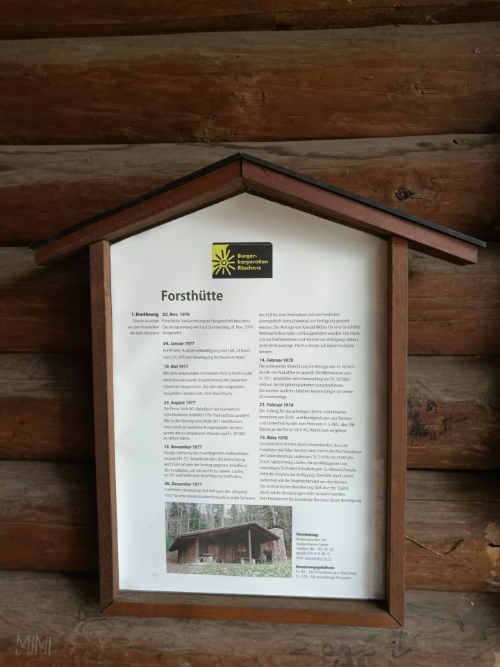 Forsthütte Burgerkorporation Röschenz