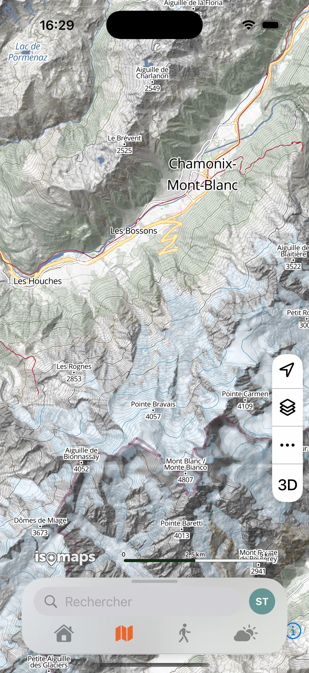 Carte 3D terrain