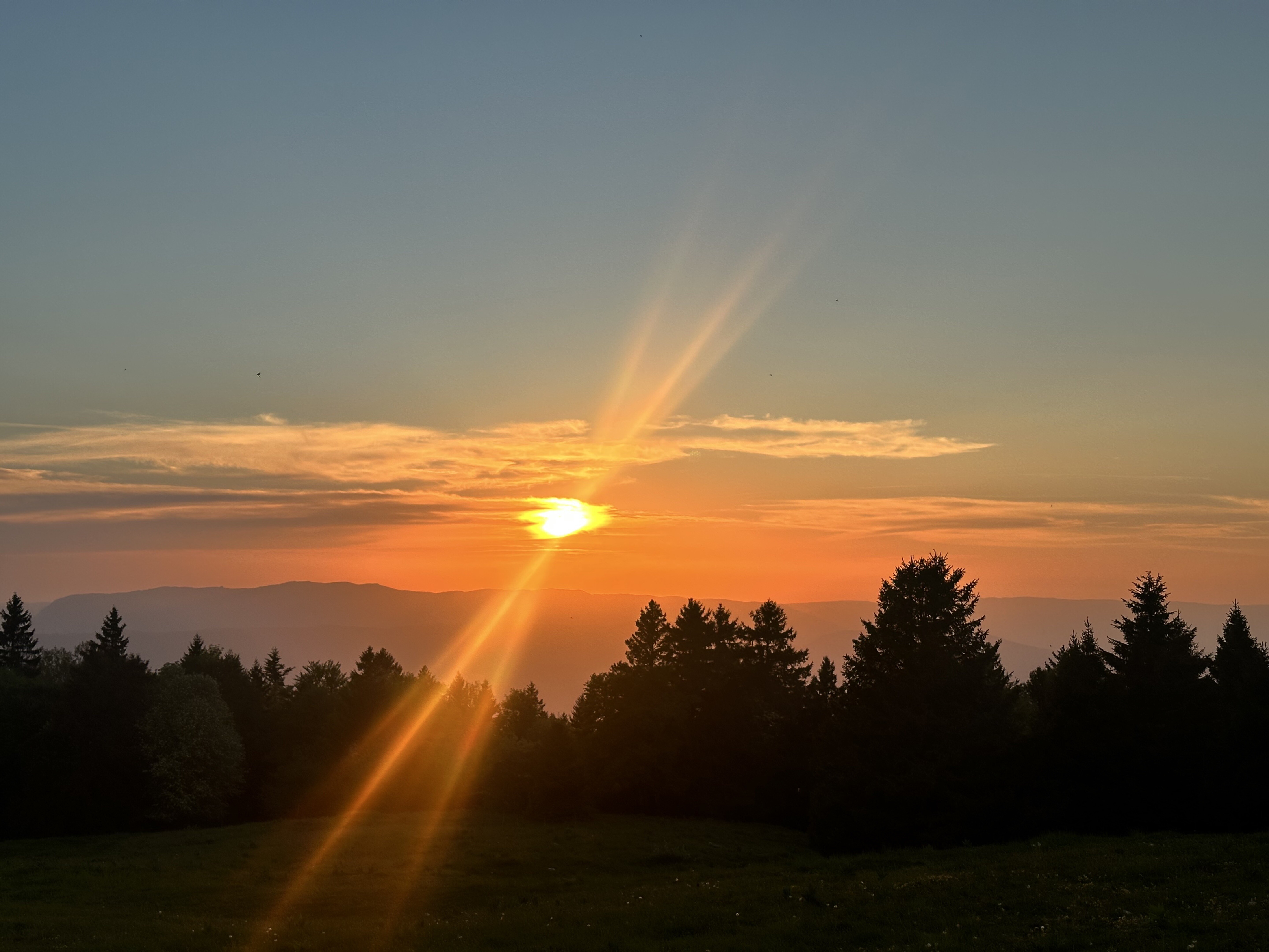 Soleil couchant depuis le Semnoz