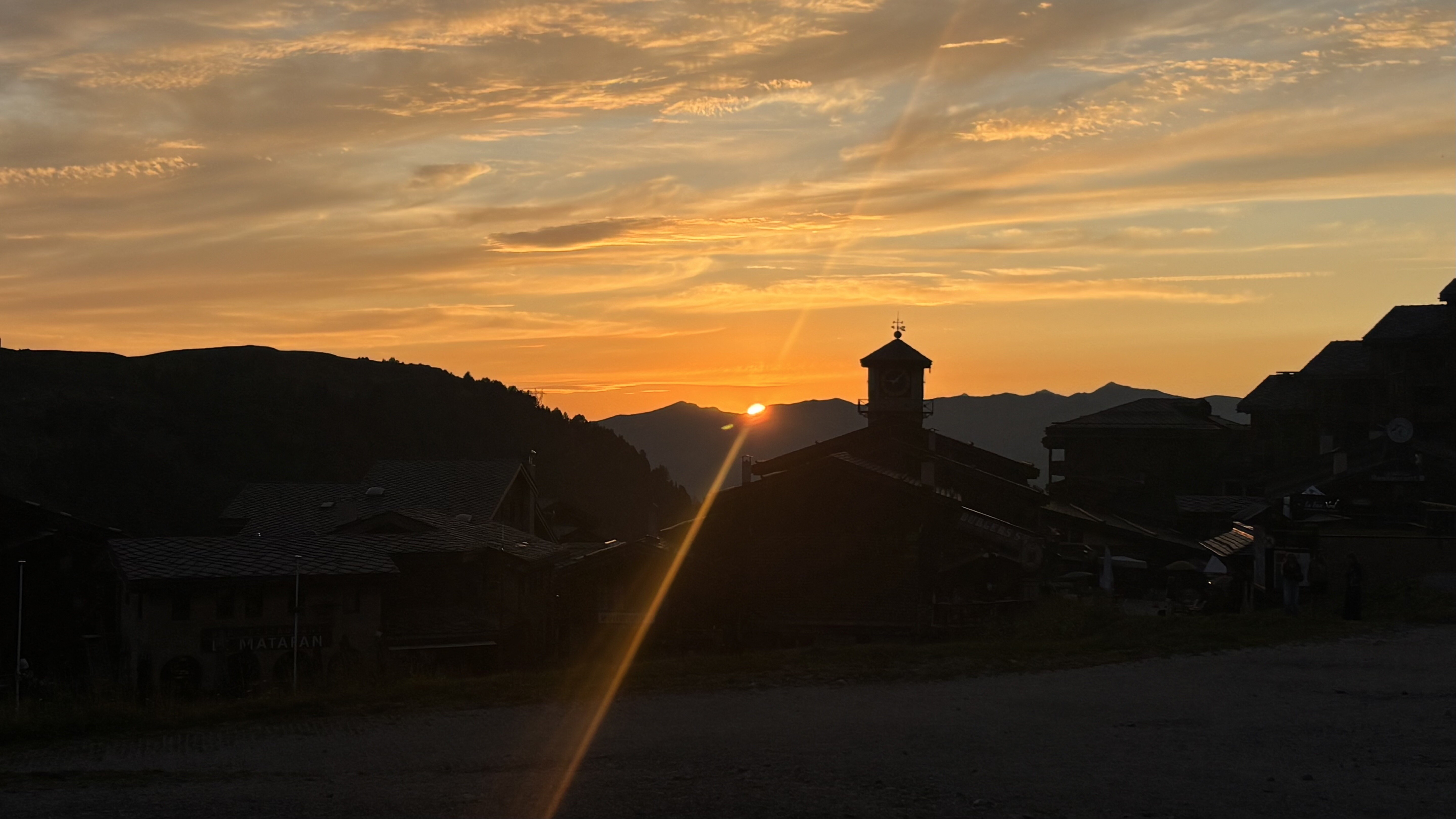 Coucher de soleil à la Plagne